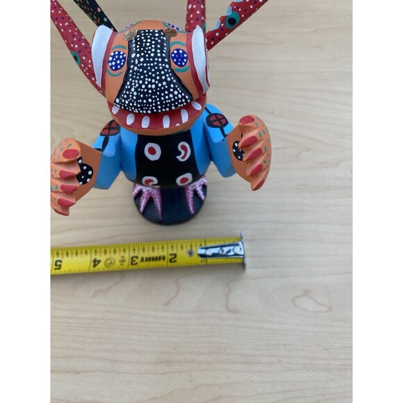 Oaxacan Wood Carving Oaxaca Mexican Folk Art Alebrije SIGNED Gutierrez - Picture 8 of 16